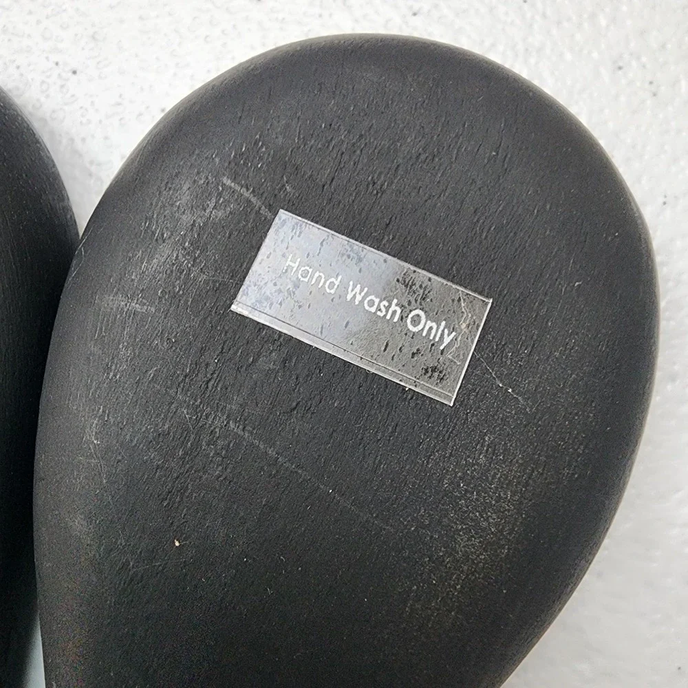Black Primitive Wood Spoons